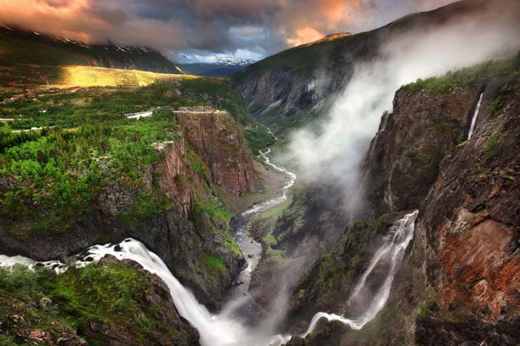 آبشار ورینگفوسن در نروژ